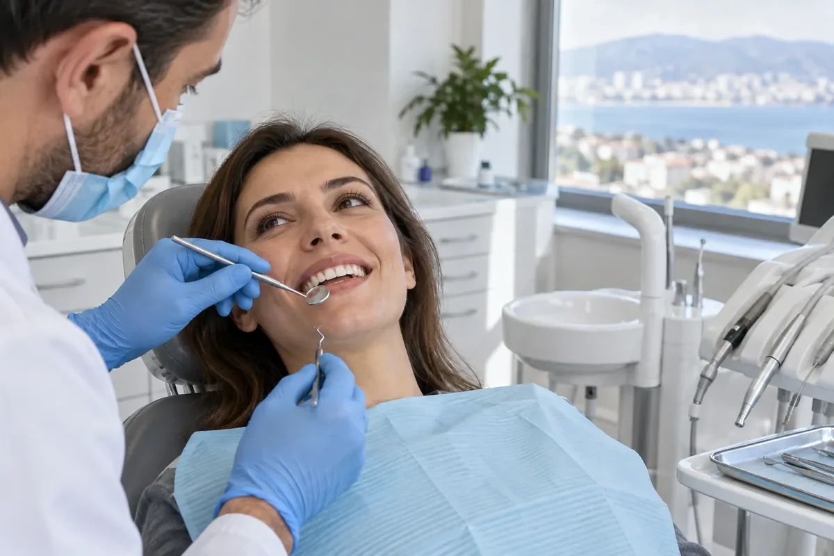 İzmit'te modern diş kliniğinde genel diş muayenesi